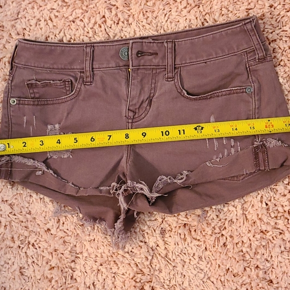 Express Shortie Low Rise Jean Shorts. - Picture 5 of 11